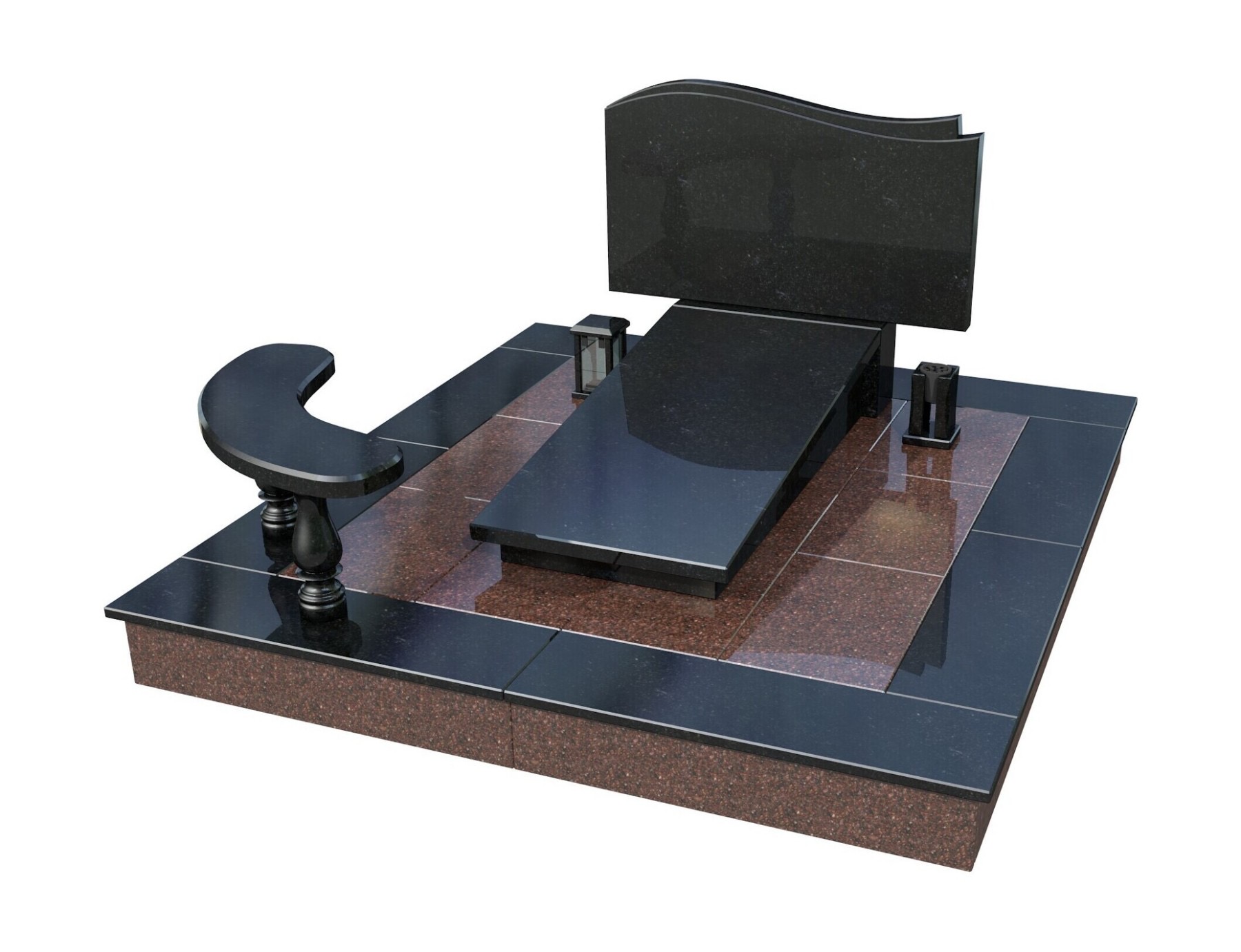 Подвійний горизонтальний гранітний пам'ятник — Буки, Ток